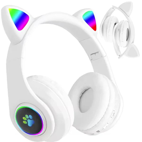 Cuffie Bluetooth Orecchie di Gatto LED con Microfono